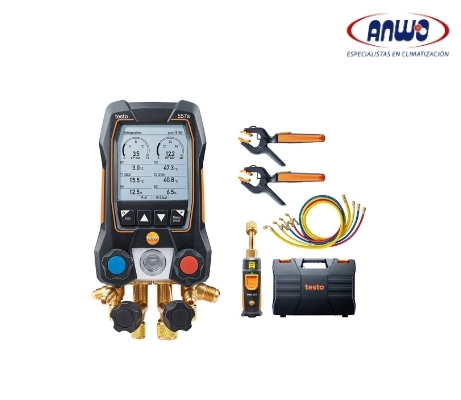 MANIFOLD SMART CON SENSORES INALAMBRICOS DE TEMPERATURA ,VACIO Y MANGUERAS TESTO...